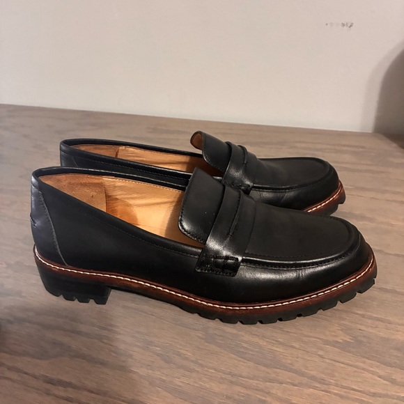 Madewell Women's 8 The Corinne Lugsole Loafers Black Classic Timeless Career - Picture 11 of 13